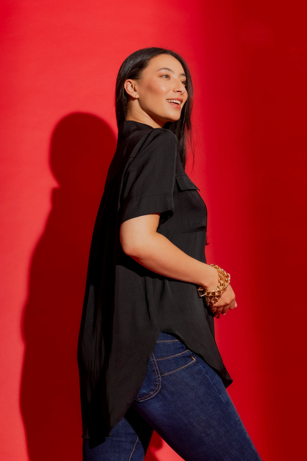 Black Cargo Blogger Shirt