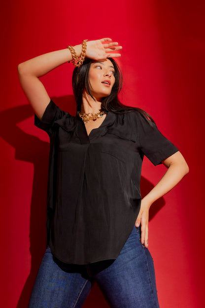 Black Cargo Blogger Shirt