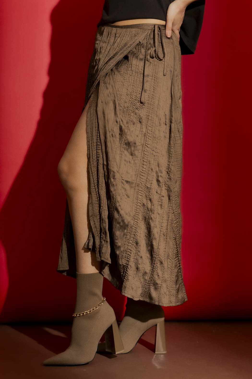 Brown Wrap Skirt