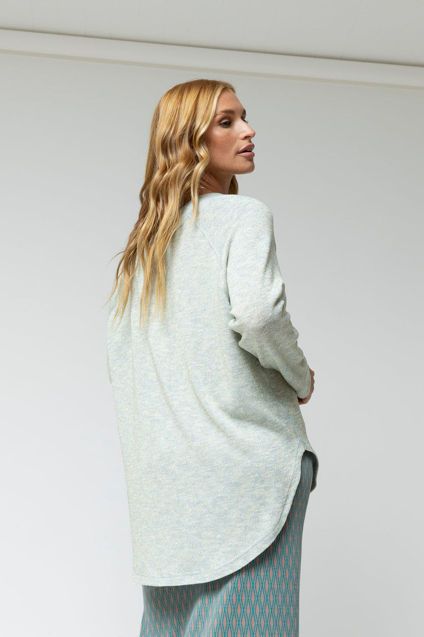 Blue Sparkle V Neck Jumper - Final Sale