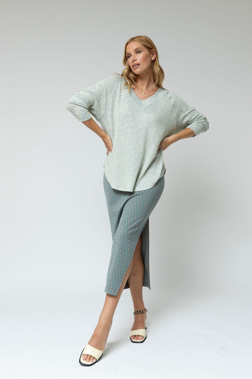 Blue Sparkle V Neck Jumper - Final Sale