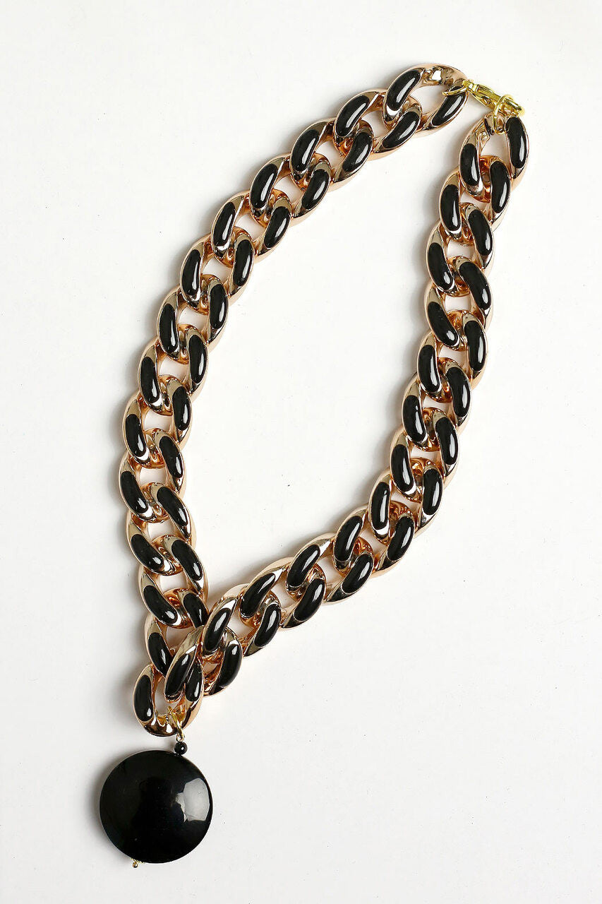 Black Pendant Necklace