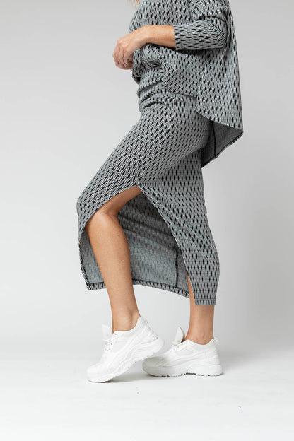 Black White Jacquard Skirt - Final Sale