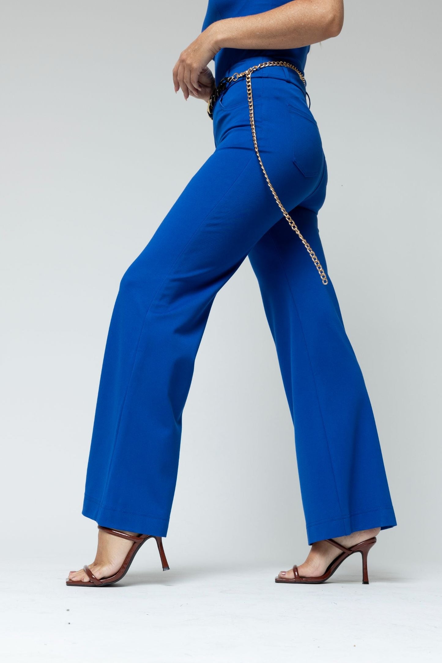 Bright Cobalt Wide Flare Pant - Final Sale