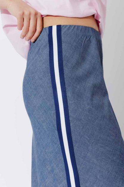 Chambray Sport Bias Skirt