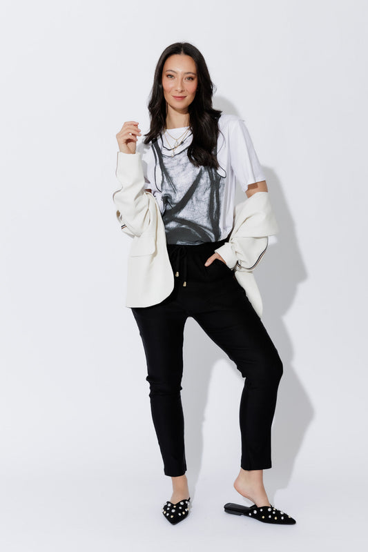 Black Lux Sport Cargo Pant