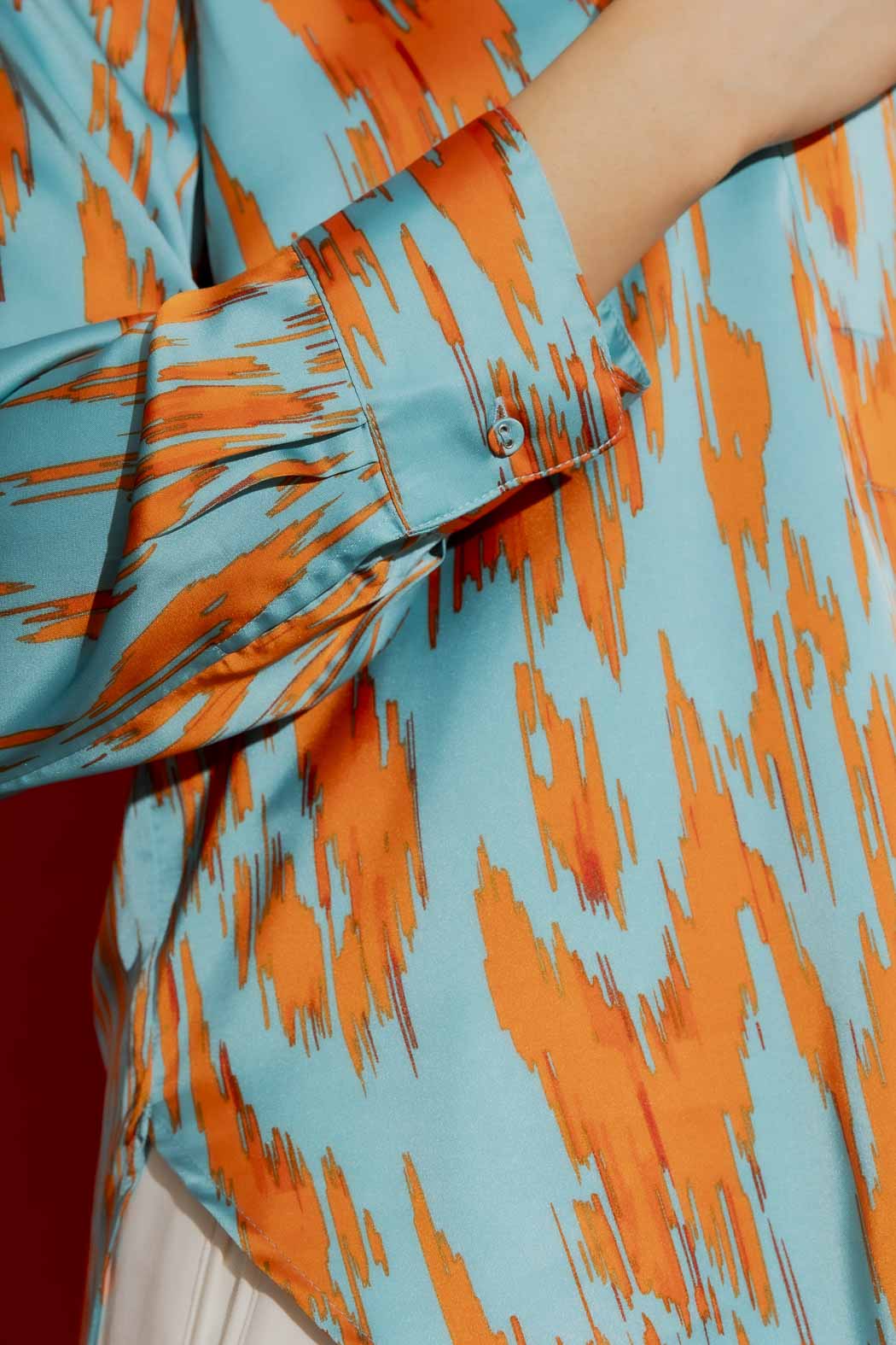 Aqua/Orange Milan Blogger Shirt
