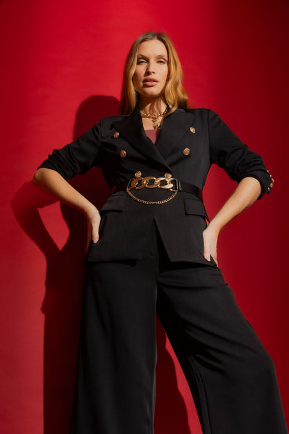 Black Keyhole Sisca Blazer