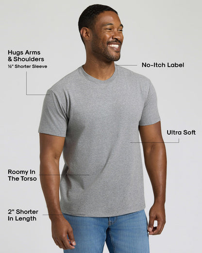 Heather Gray Short Classic Crew Neck
