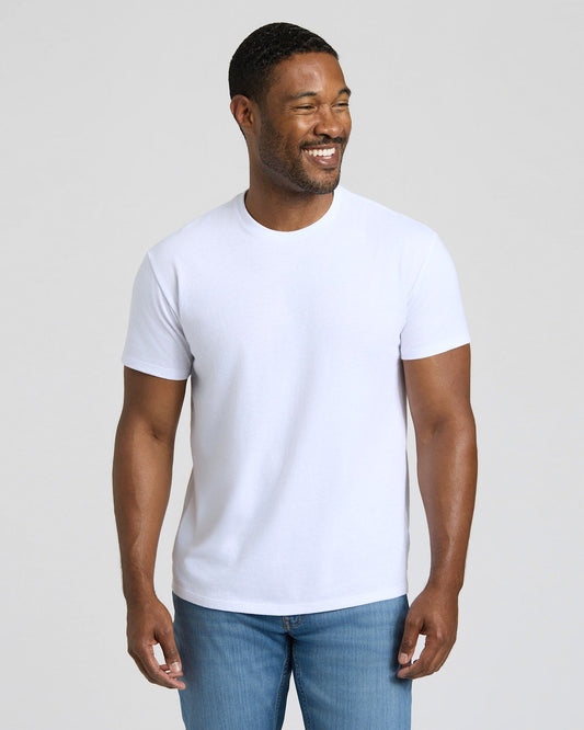 White Short Classic Crew Neck