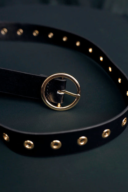 Black Eyelet Belt - FINAL SALE