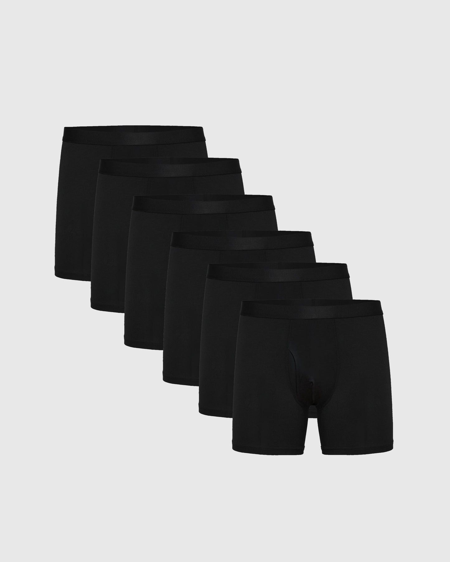 Black Boxer Briefs W/ Fly 6-Pack 2025