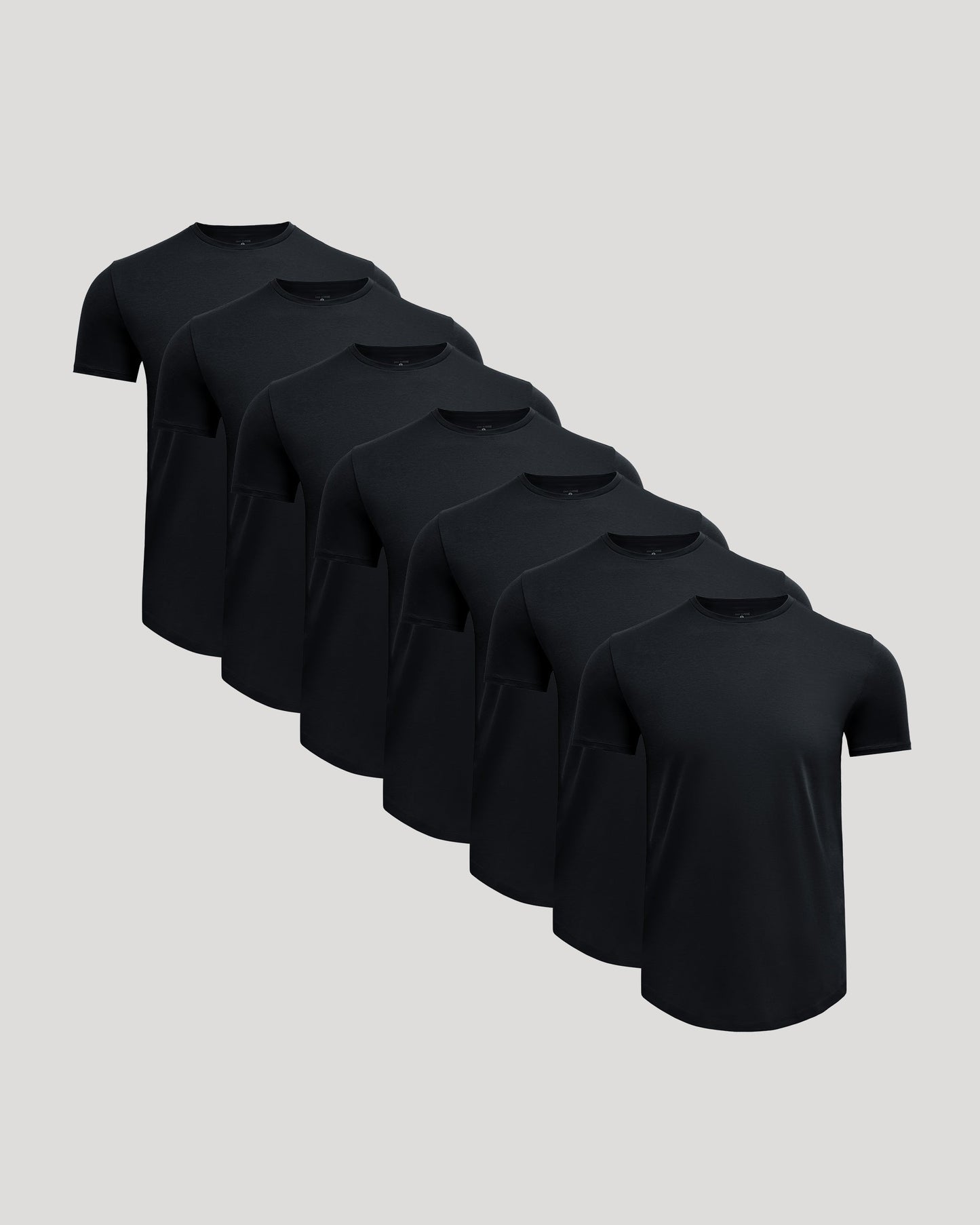 Pima Cotton Blend Curved Hem Crew 7-Pack