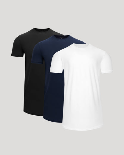 Tall Active Curved Hem Crew 3-Pack