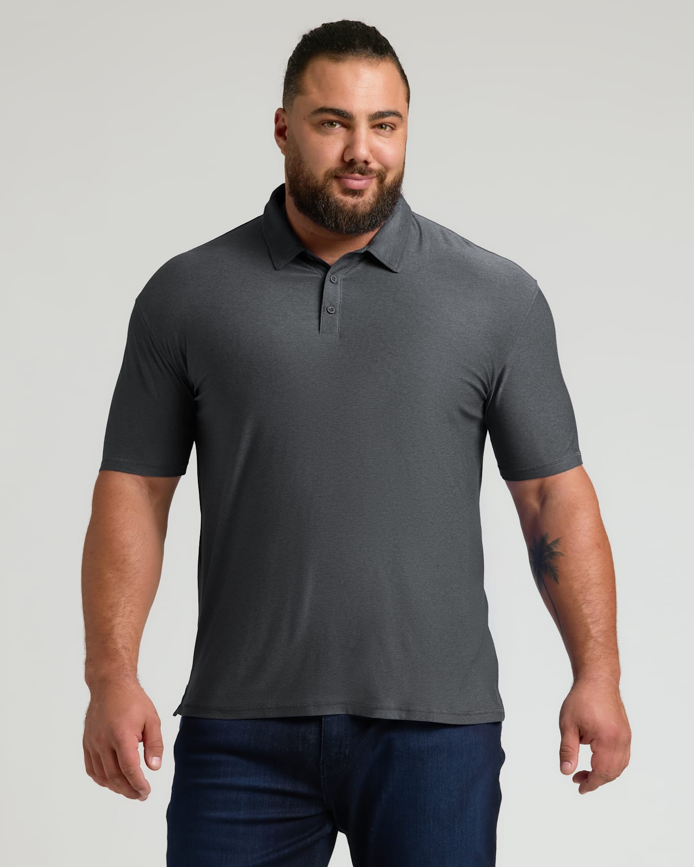 Charcoal Heather Gray Active Polo 2.0