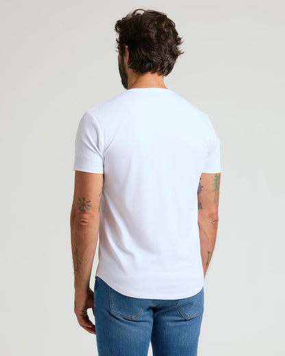 Pima Cotton Blend Curved Hem Crew 7-Pack