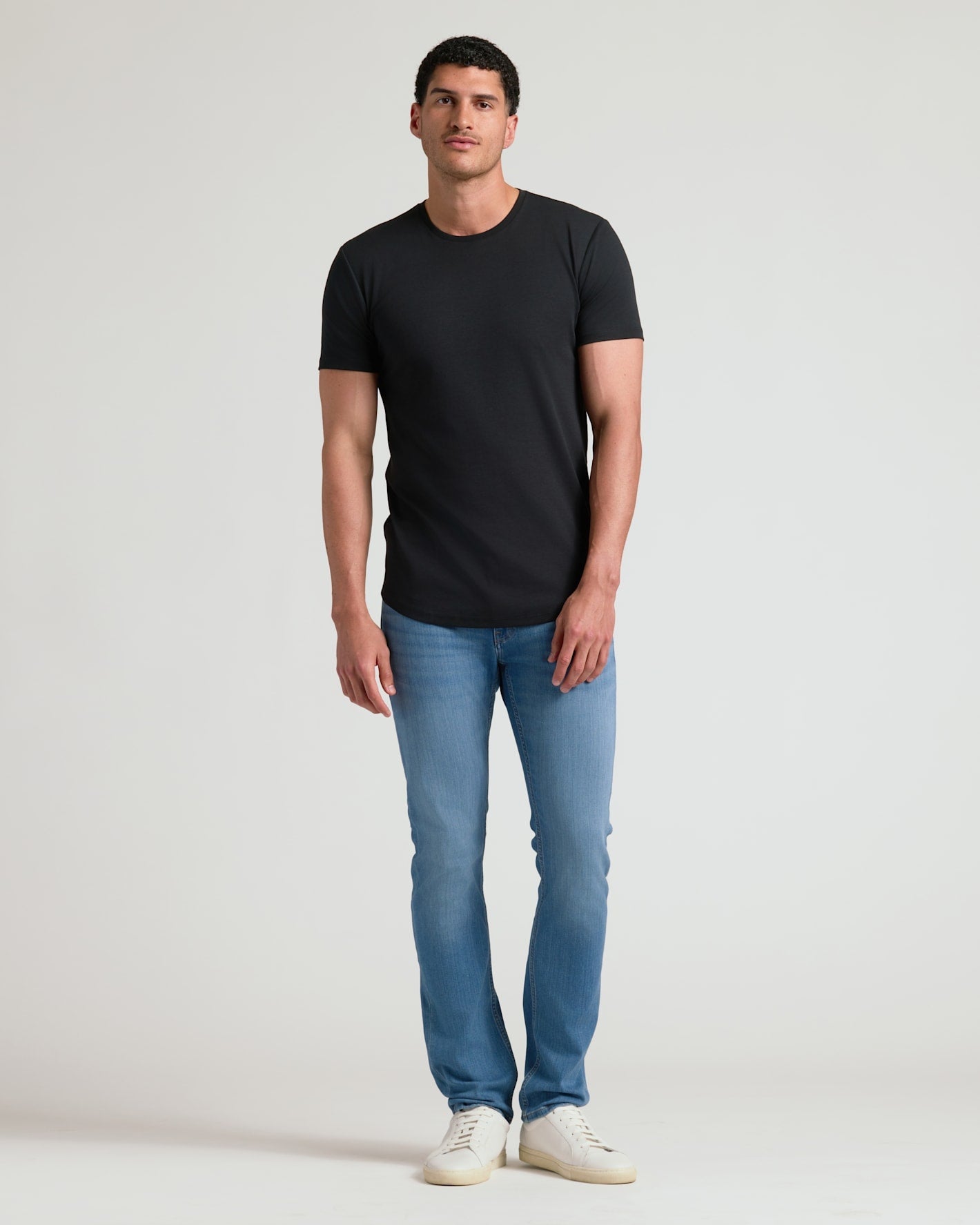 Tall Pima Cotton Blend Curved Hem Crew 4-Pack