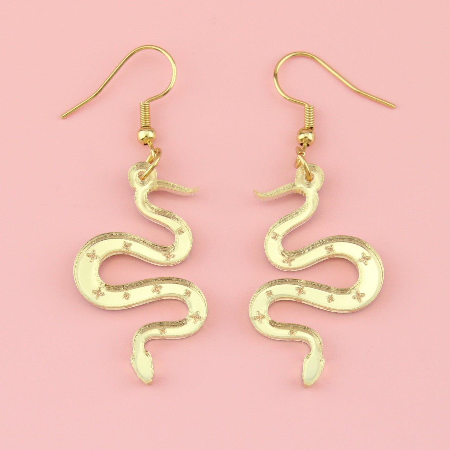 There's a Snake in My Boot Gold Earrings