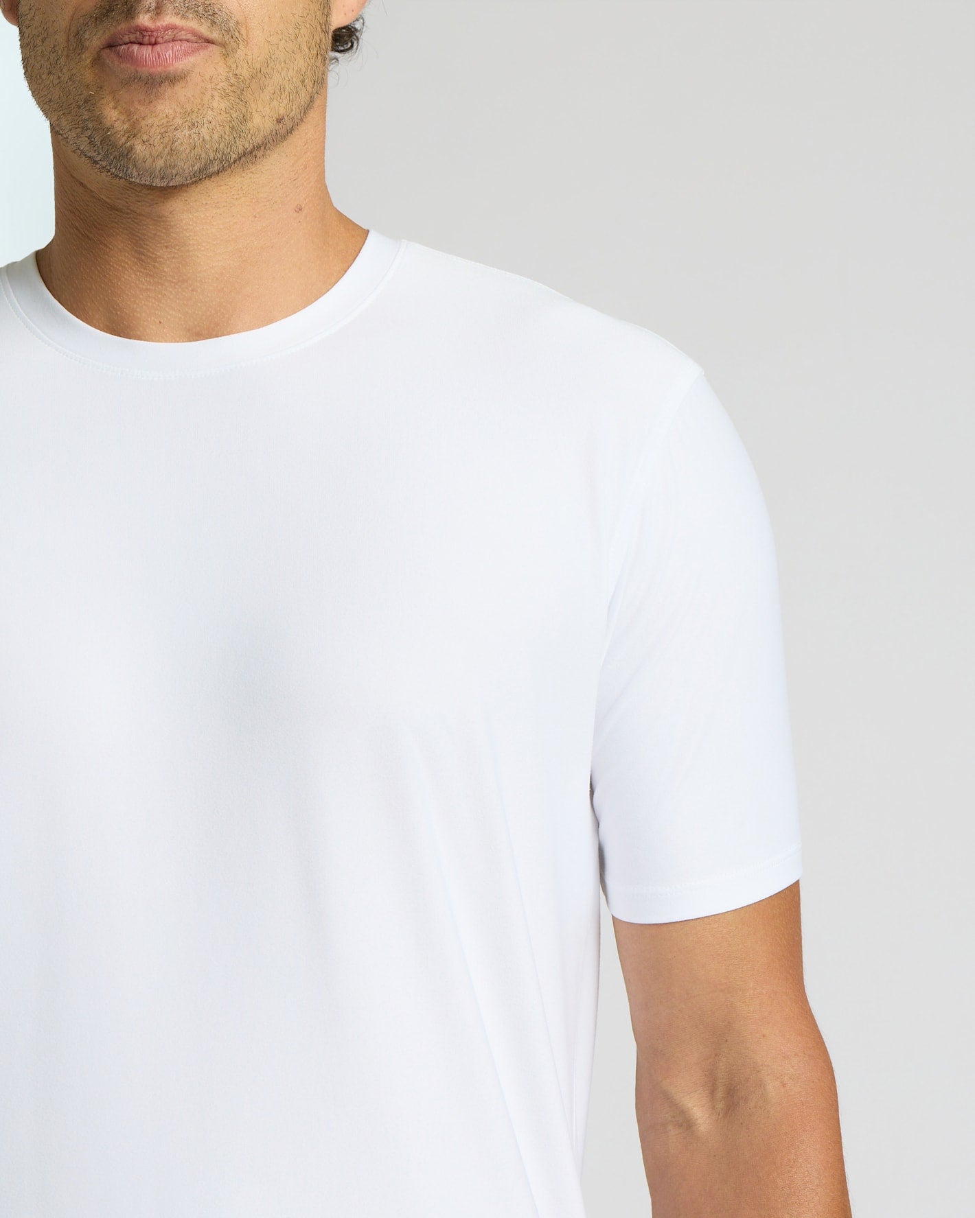 All White Active Curved Hem Crew 6-Pack