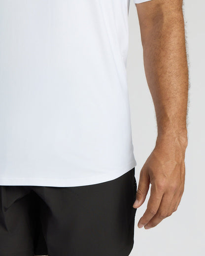 All White Tall Active Curved Hem Crew 6-Pack