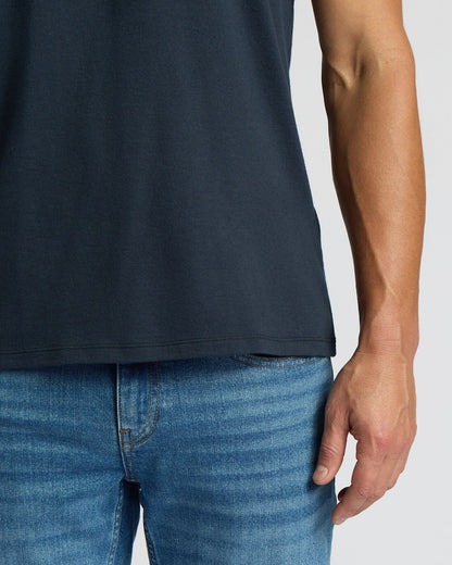 Navy Short Classic Crew Neck