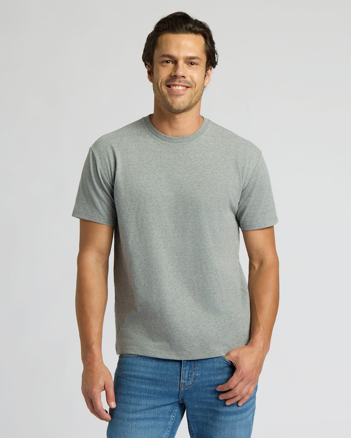 Heather Gray Short Classic Crew Neck
