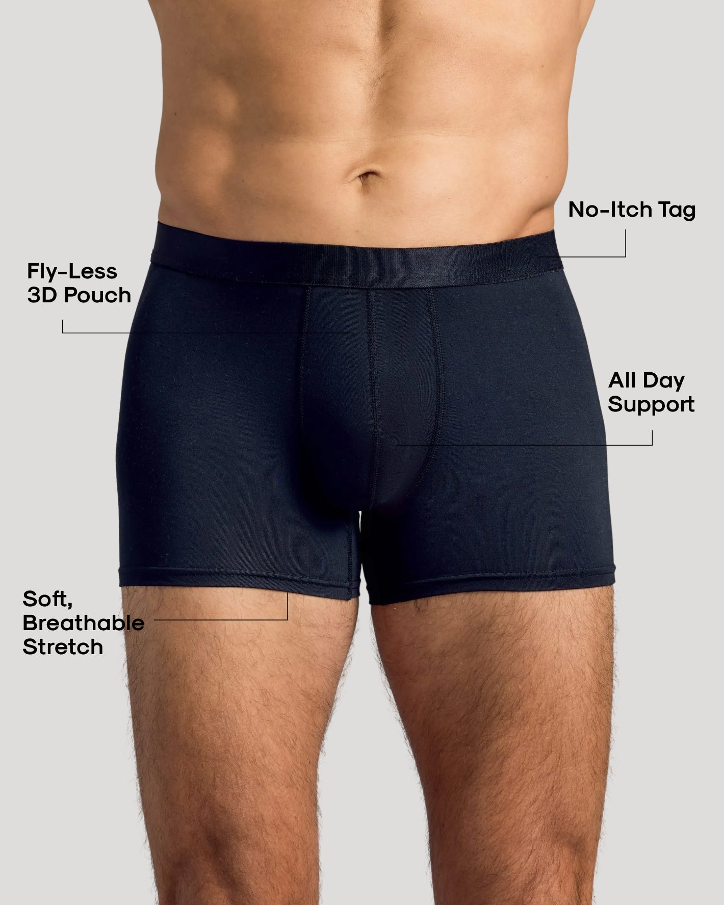 Black Boxer Trunks 6-Pack