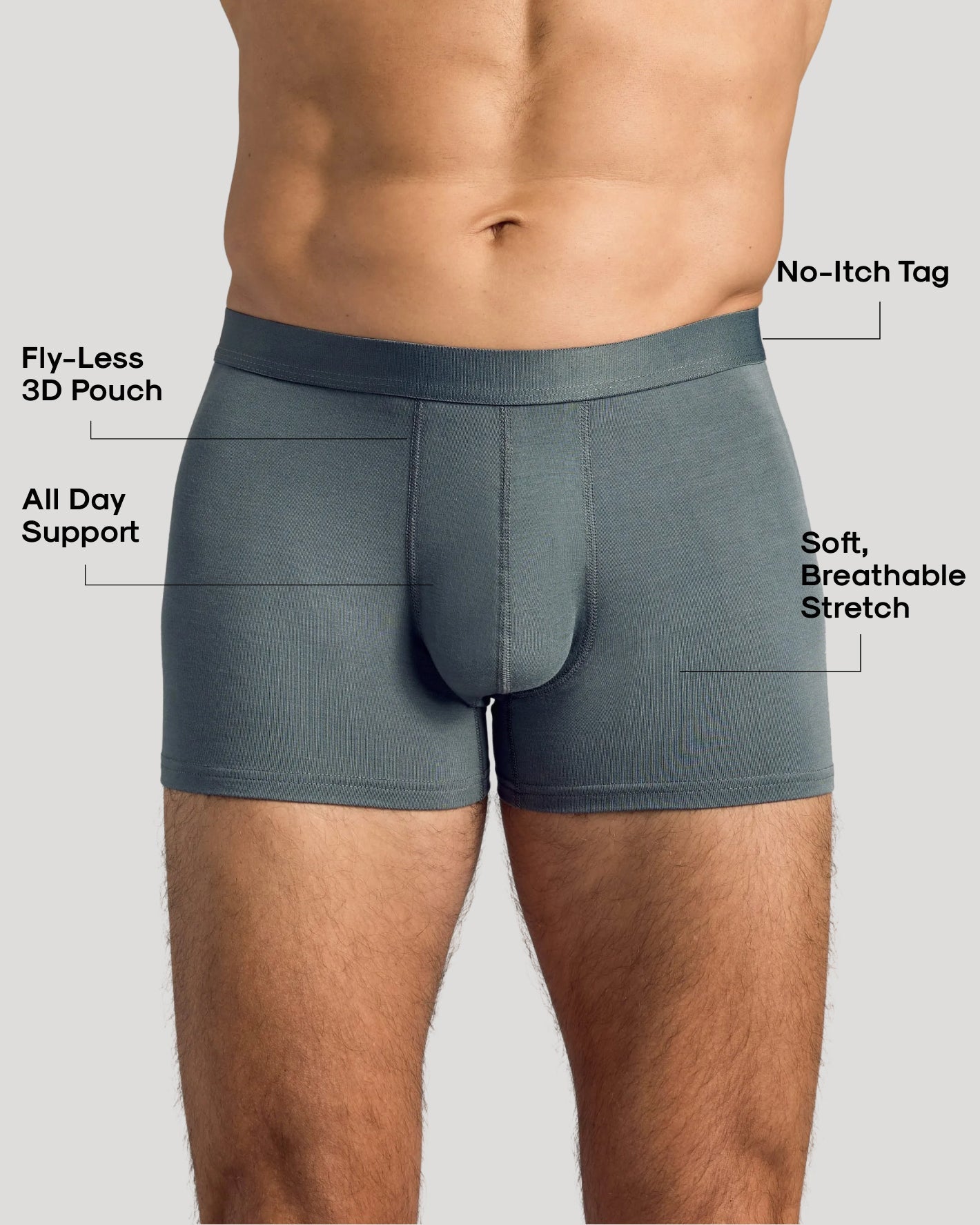 Carbon Boxer Trunks 3-Pack