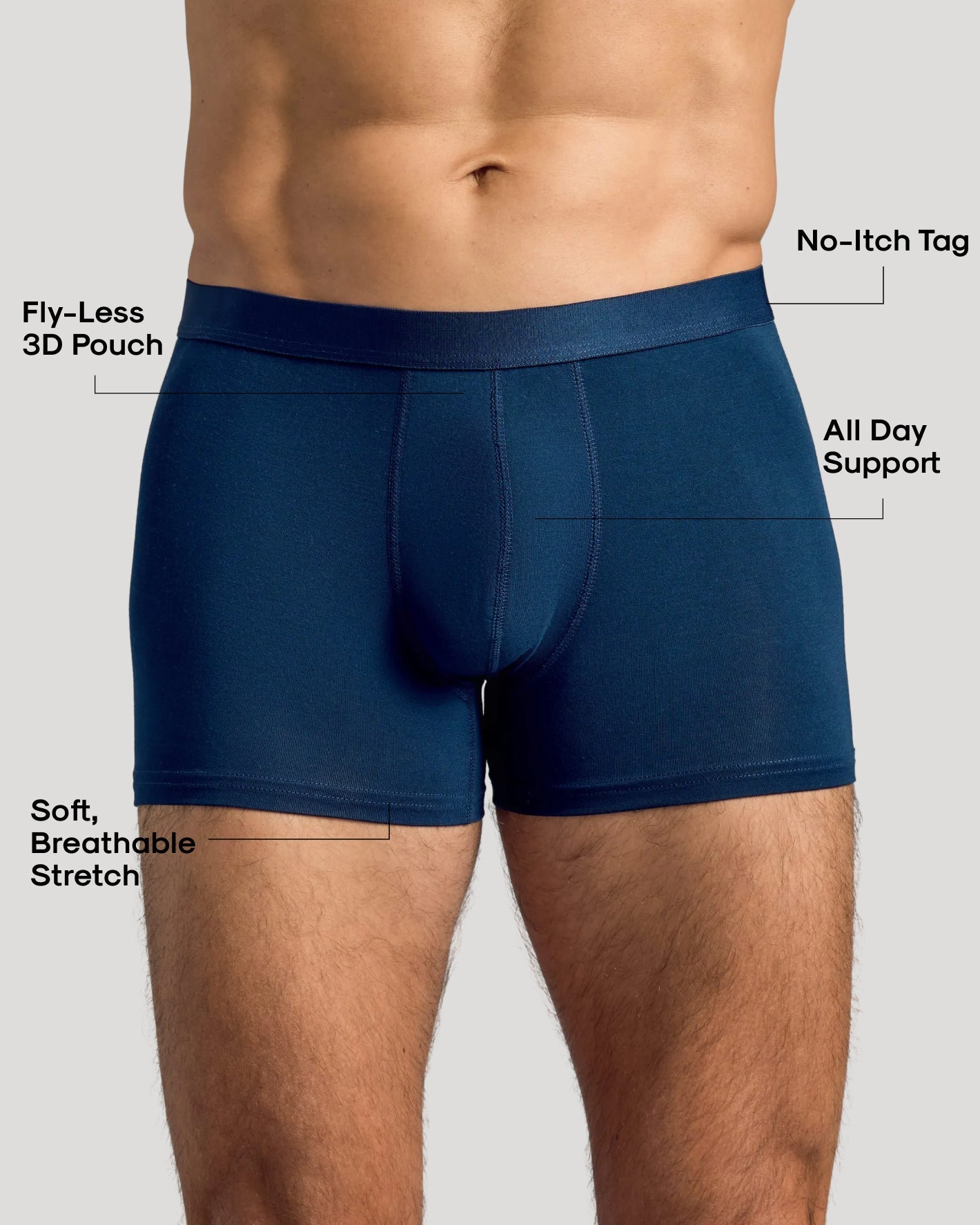 Navy Boxer Trunks 3-Pack