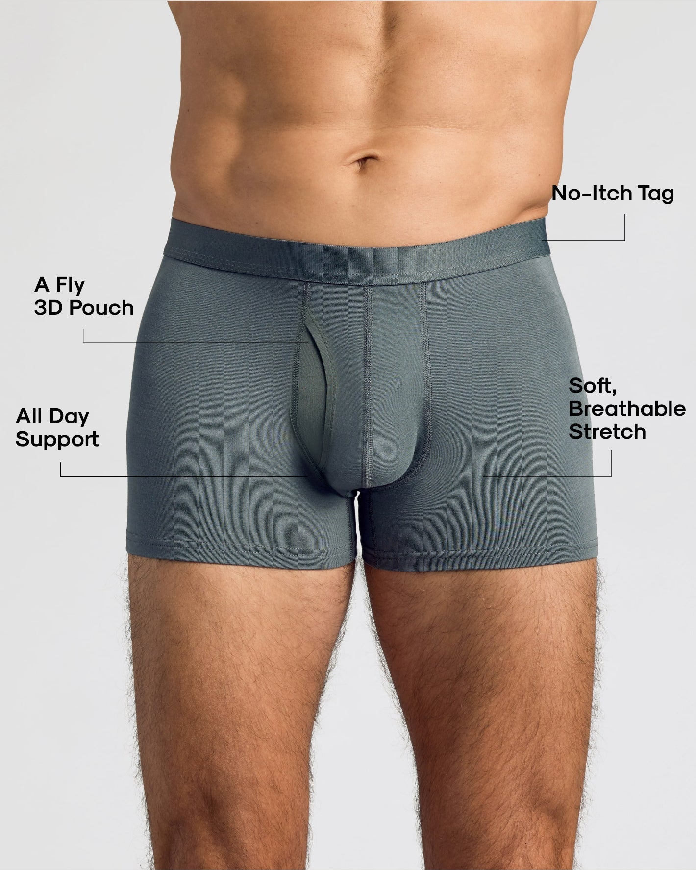 Carbon Boxer Trunks W/ Fly 12-Pack