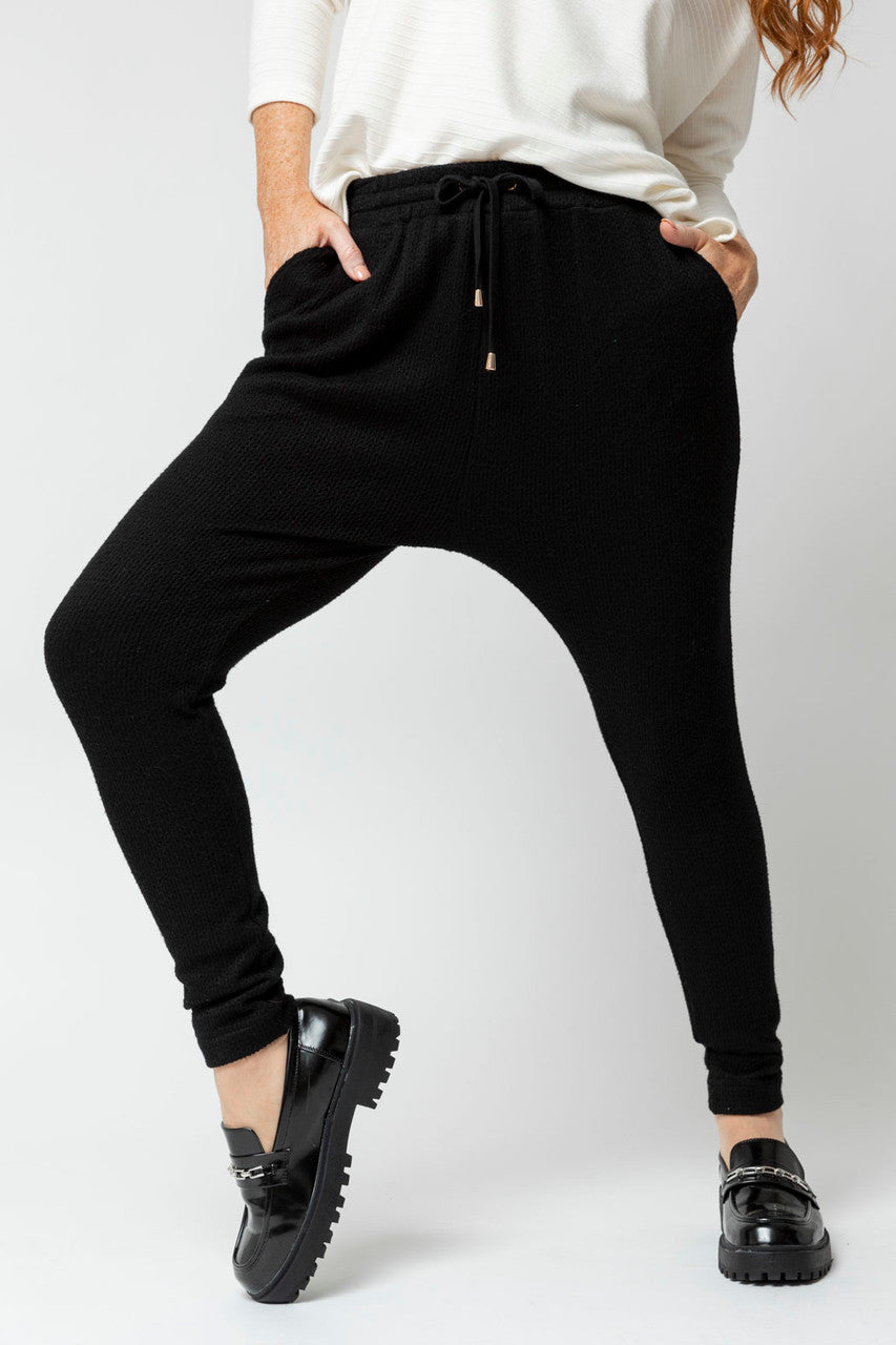 Black Cable Lounge Pant- Sale