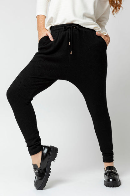 Black Cable Lounge Pant- Sale