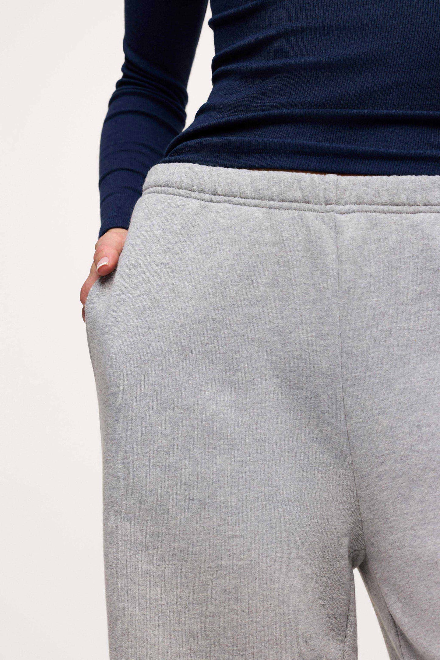Core Fleece Wide Leg Sweatpant | Heather Grey