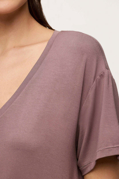 V-Neck Pajama Tee | Cocoa