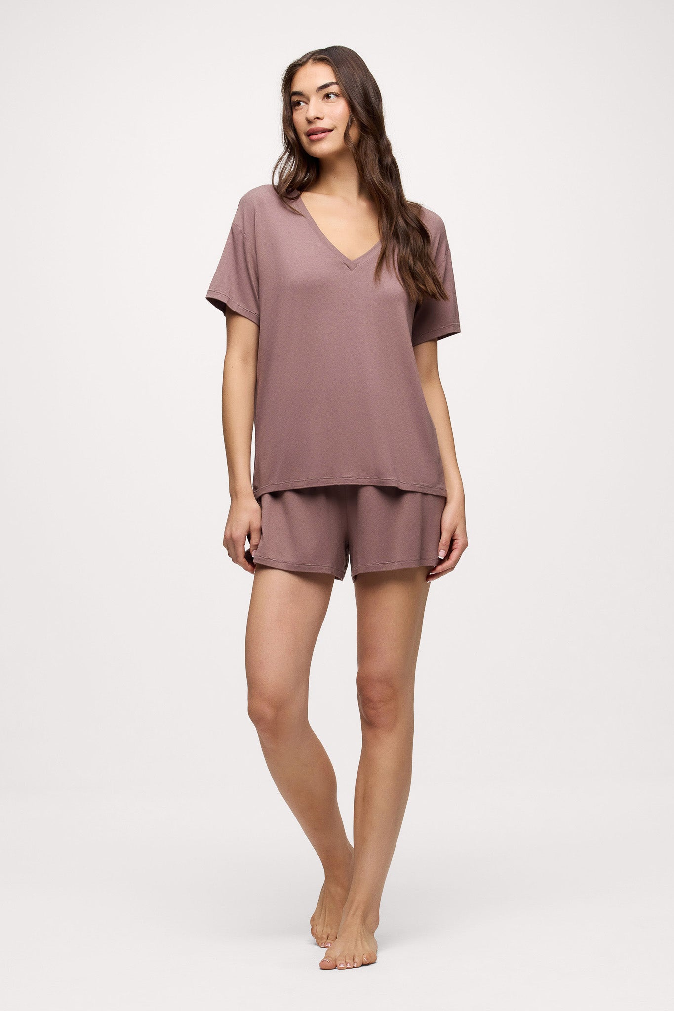 V-Neck Pajama Tee | Cocoa