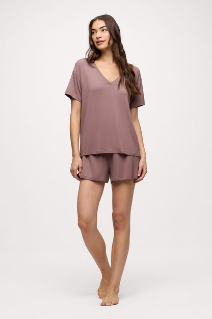 V-Neck Pajama Tee | Cocoa