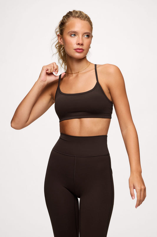 Motion Racer Sports Bra | Espresso