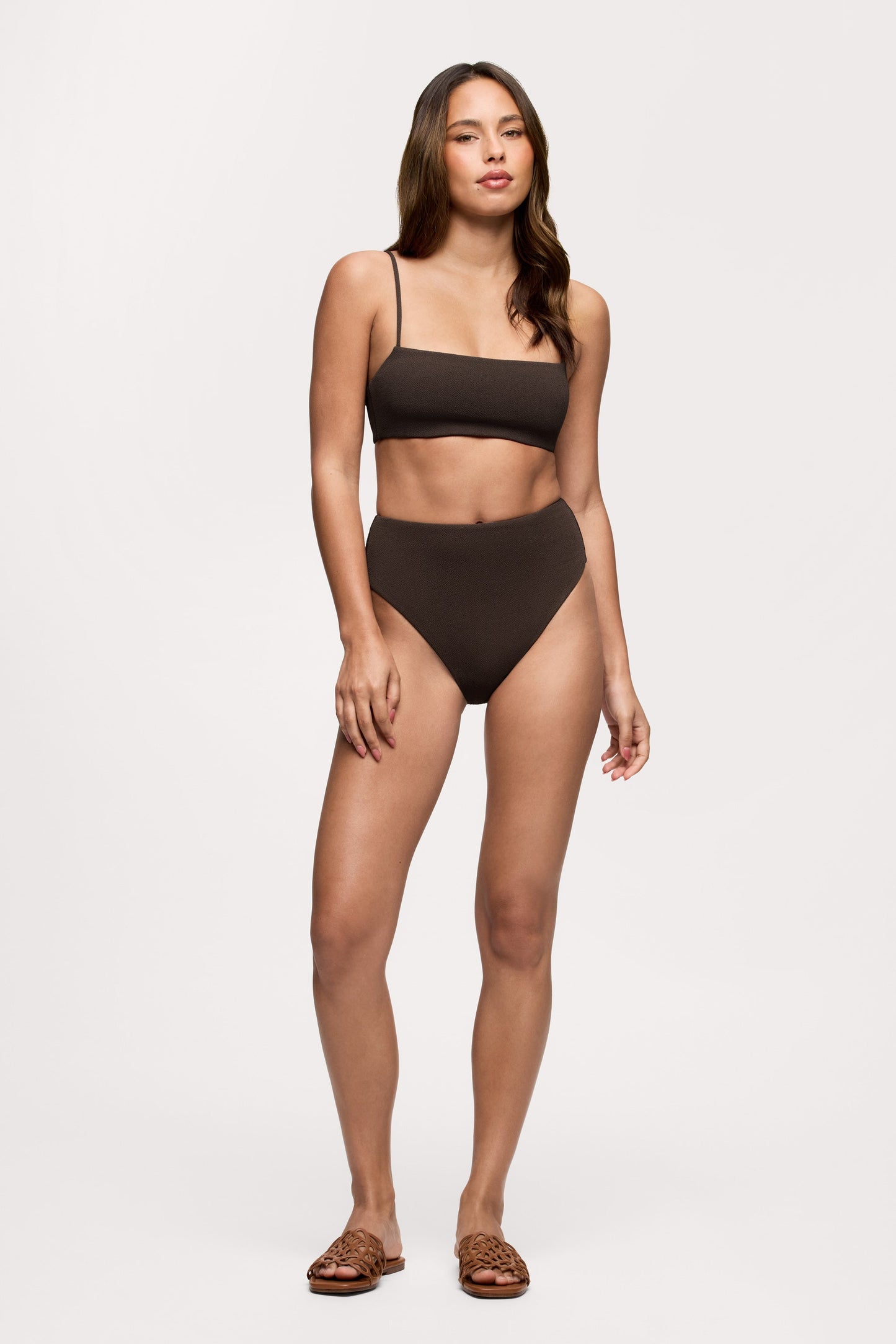 High Waist Bikini Bottom | Crispy Espresso