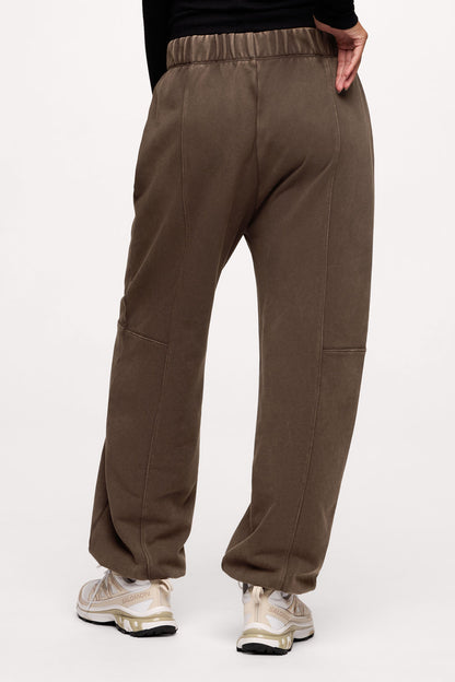 Vintage Washed Seamed Jogger | Espresso
