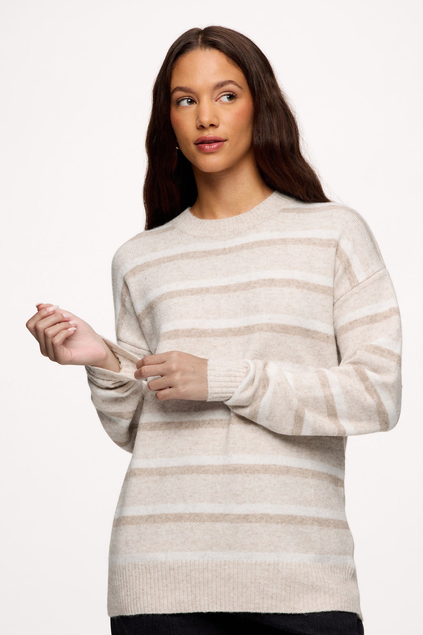 Cozy Knit Stripe Sweater