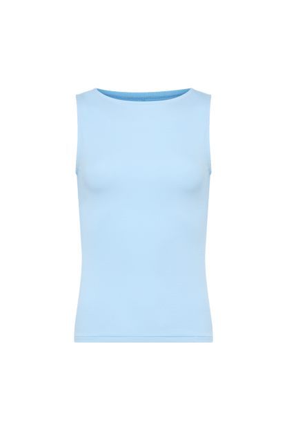 Slinky Rib Boatneck Tank | Sky