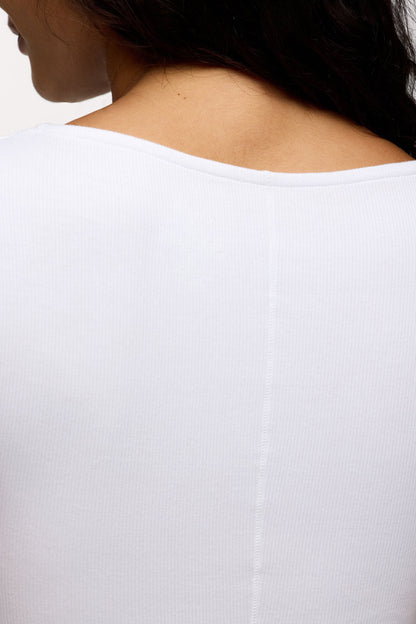 Slinky Rib Boatneck Tank | White