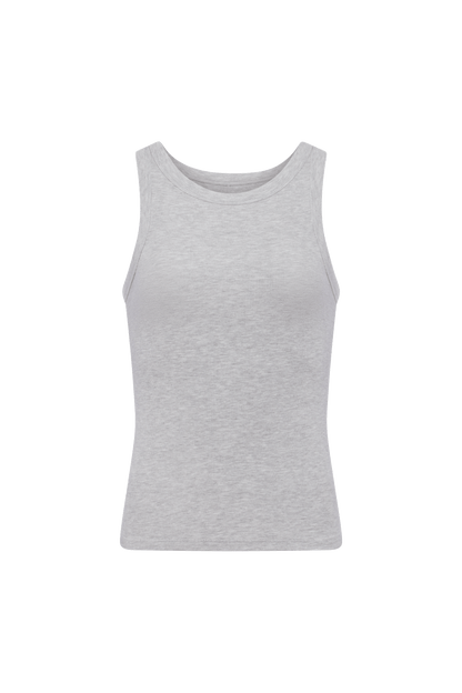 Slinky Rib Tank | Heather Grey