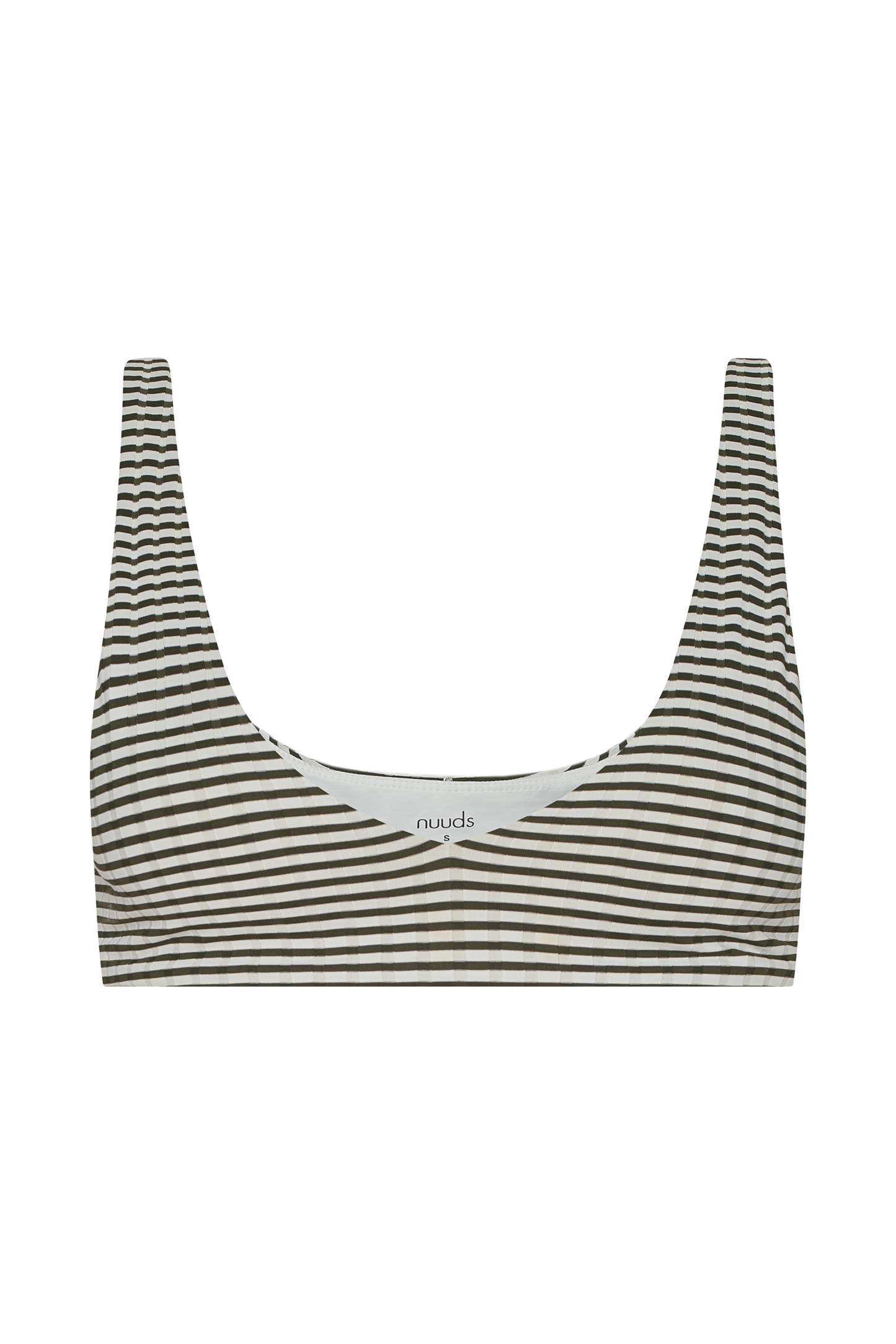 Plunge Bikini Top | Olive Stripe