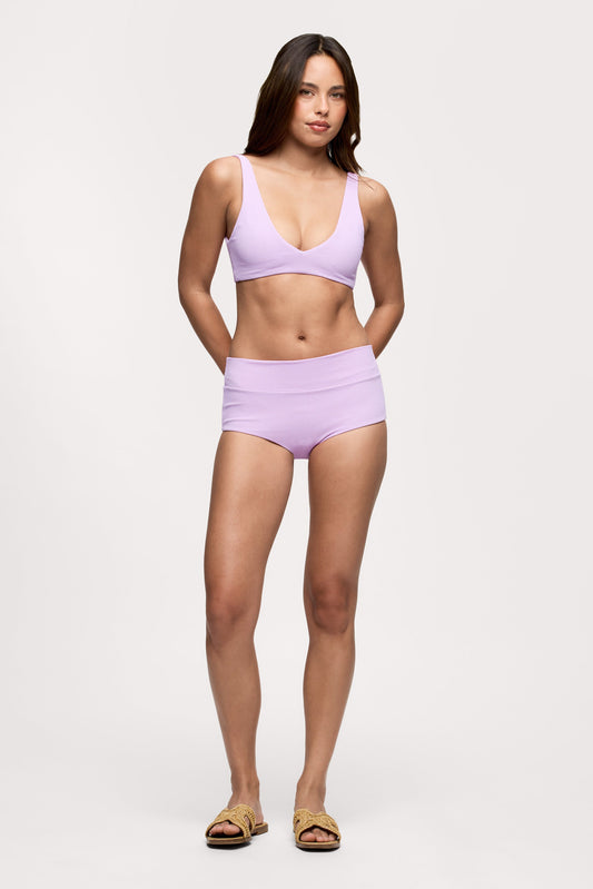 Boy Short Bikini Bottom | Crispy Orchid