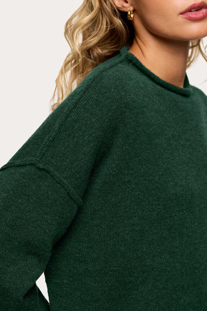 Cozy Knit Mockneck Sweater | Hunter