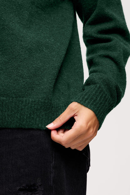 Cozy Knit Mockneck Sweater | Hunter