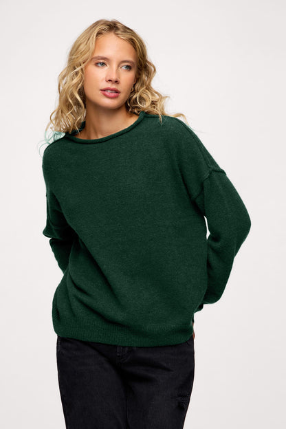 Cozy Knit Mockneck Sweater | Hunter