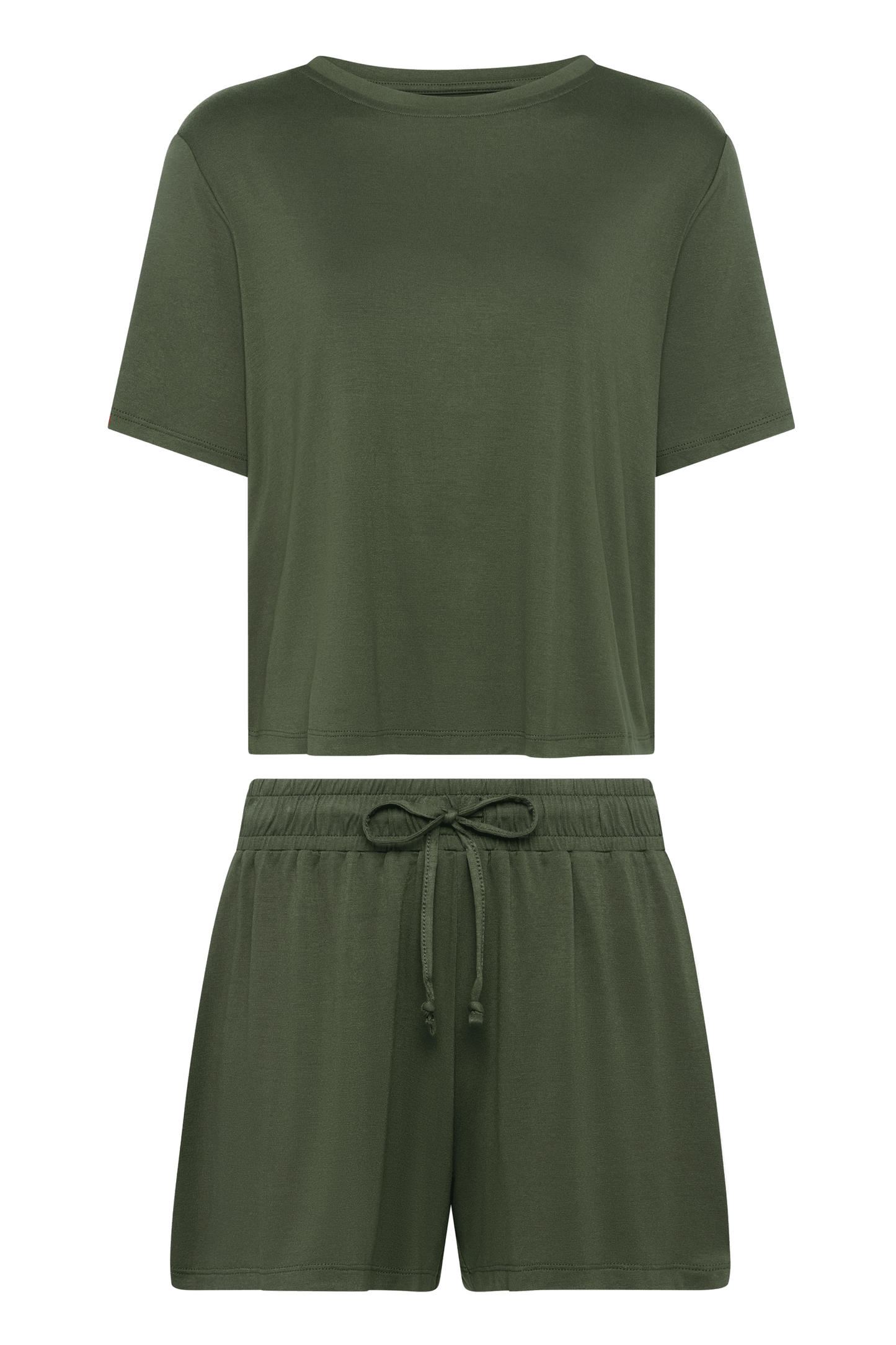 Pajama Short Set | Darkest Olive