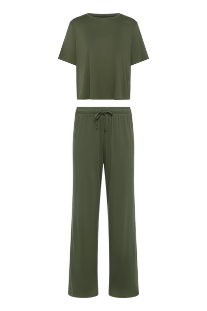 Pajama Set | Darkest Olive